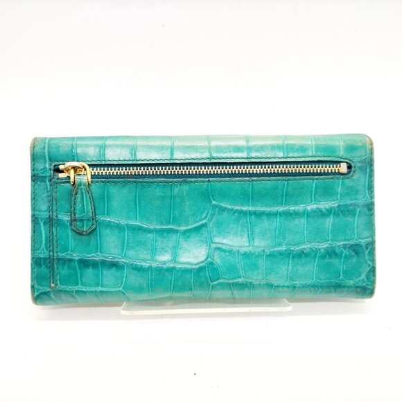 Prada Long Wallet Green Leather 4723031 - Picture 2 of 9